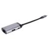 Многофункциональный адаптер 3-в-1 Type C, Type C Male на RJ45, PD, USB A Female