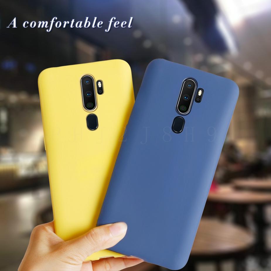 Гладкий чехол-конфетница для OPPO A5 (2020) Чехлы из жидкого силикона для OPPO A9 (2020) A11X Тонкий Мягкий Силиконовый Чехол из ТПУ Сумка для OPPO A5 2020