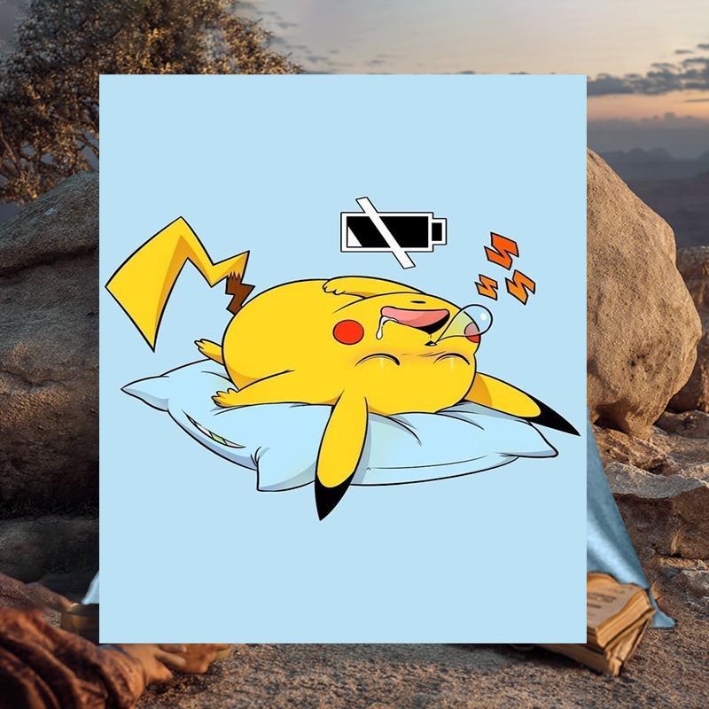 1PC Cute Pika Adventure Flannel Blanket Gift, Suitable for Both Men And Women, Soft Ideal for Beds And Sofa, Birthday Or Christmas Gift
