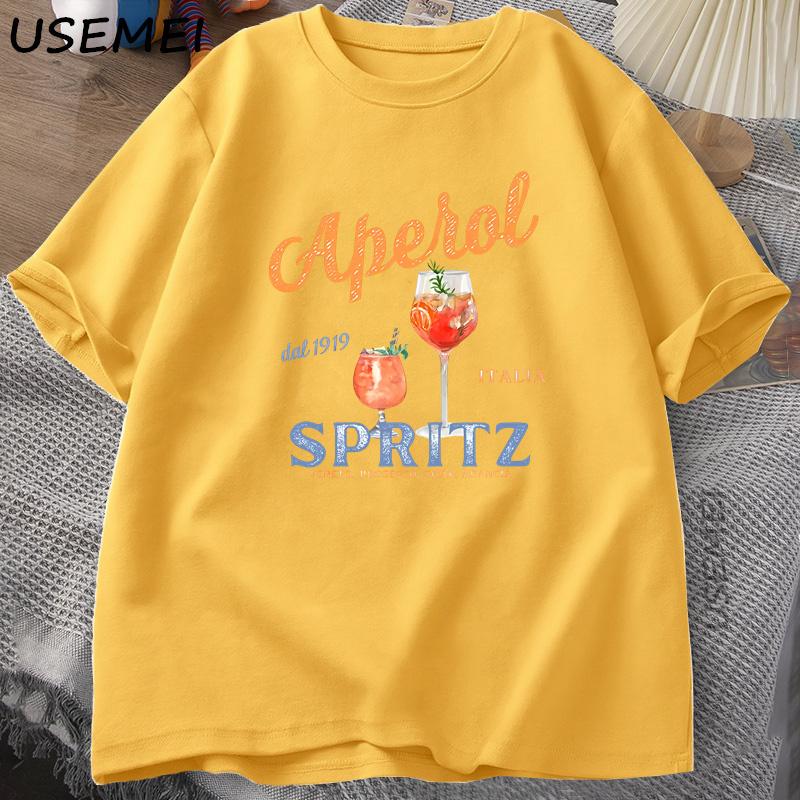 Aperol Spritz Tshirt Aperol Graphic Italian Style T Shirt Italy Summer Graphic Tee Breathable Casual Comfortable Printed Top