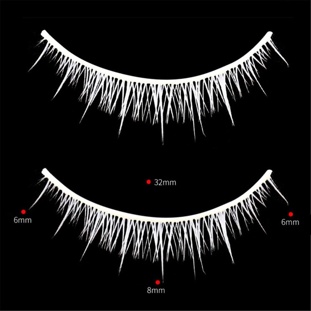 Cosplay Wispy Reusable Natural Fluffy False Lashes Cosplay False Eyelashes White Lashes