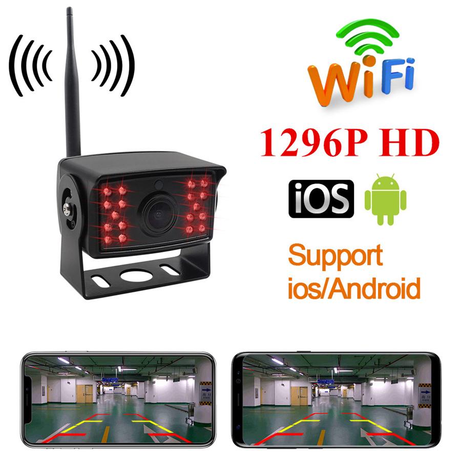 1296 HD Wireless Car Truck Van Trailer Bus Backup Camera WiFi IR For iOS Android