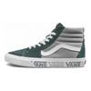 Vans Sk8 Отделка буквами Удобные Универсальные Высокие кеды для скейтбординга Унисекс Кроссовки Серо-зеленые VN0A4BV6X0P