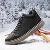 Модная классическая обувь для ходьбы на шнуровке, зимние кроссовки с теплой плюшевой подкладкой, мужские базовые ботинки из натуральной кожи, осенне-зимние уличные повседневные ботинки