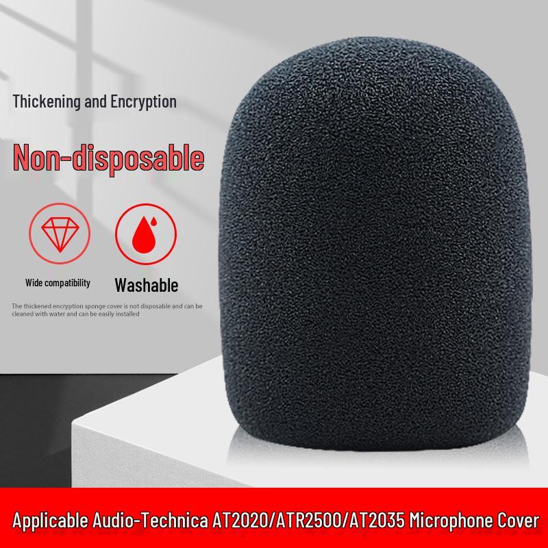 Поролоновая ветрозащита / Поп-фильтр для микрофонов Audio-Technica AT2020/ATR2500/AT2035
