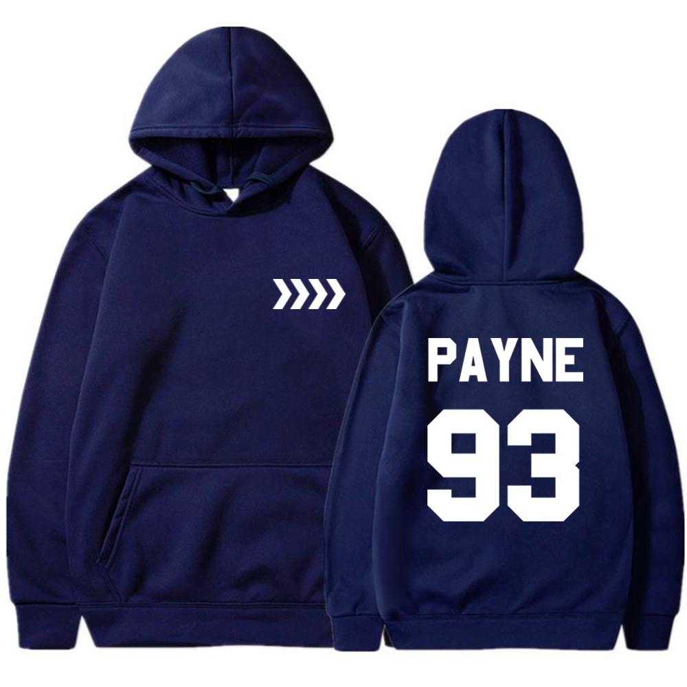 Number-name Men Hoodie Classic Hooded Pullover, Arrow Chest & PAYNE 93 Back Graphic, Cozy Fleece Sweatshirt for Sport Outdoor Casual Outfits
