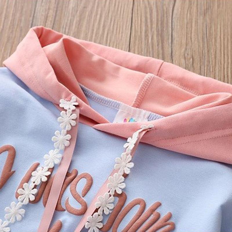 Одежда для девочек, платье, весенне-осенняя детская одежда, платье-толстовка, детское платье с длинными рукавами и капюшоном