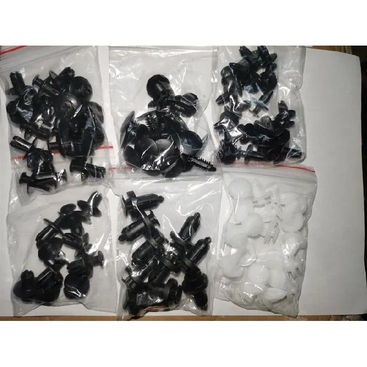 6 Size 100pcs Auto Fastener Clip Mixed for Mitsubishi ASX Outlander Lancer Colt Evolution Pajero Eclipse Cross Grandis