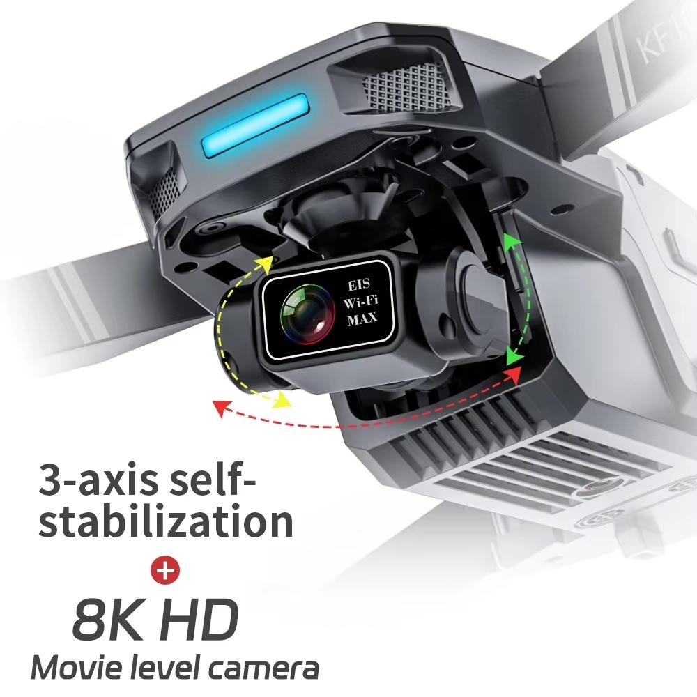 Новый KF101 MAX-S GPS Дрон 4K Профессиональная HD Камера FPV 3-осевой подвес Бесщеточный 5G WIFI Складной RC Квадрокоптер с функцией обхода препятствий 3 км 30 минут