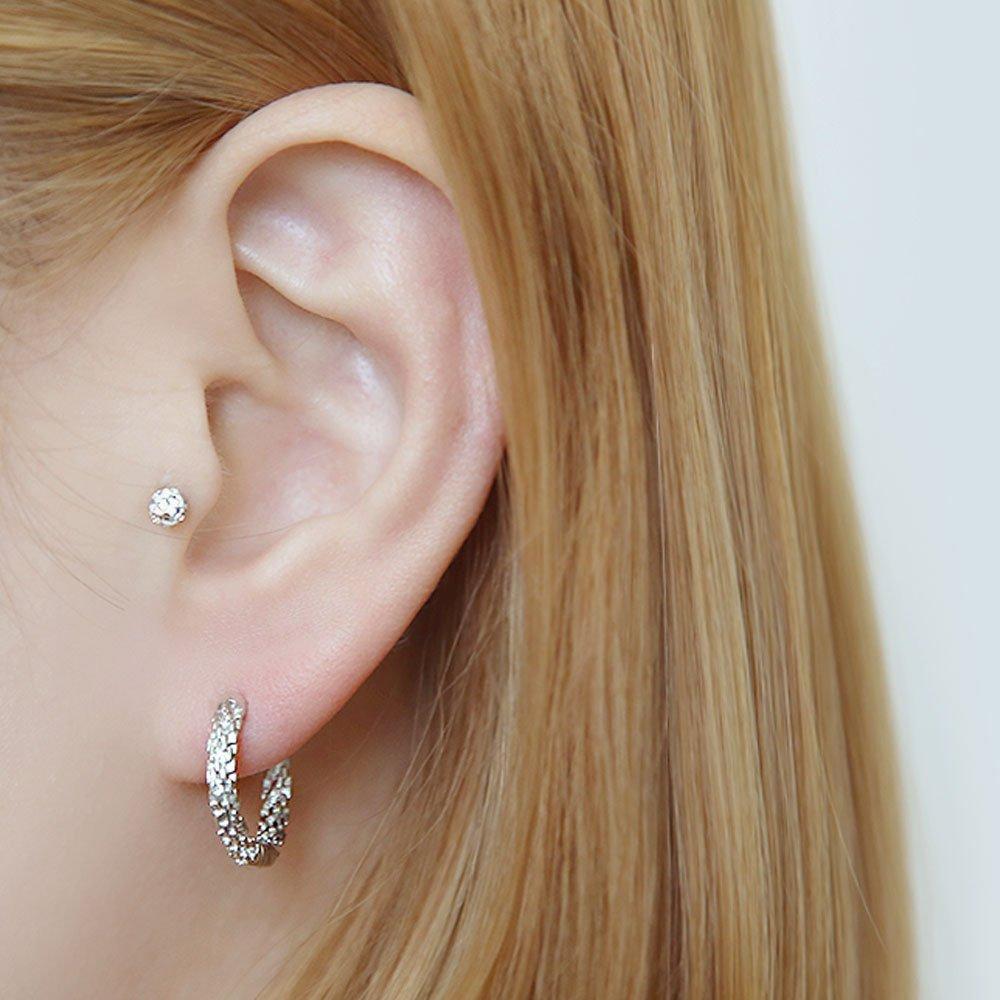 [1+1] Fashion Piercing Mosaic Ring (Single Side Sold)