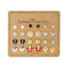 12 Pairs Mini Crystal Bead Ear Studs Colorful Earring Set Pearl Combination Stud Earrings  Women