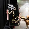 Черная змея Рисунок Мягкий чехол для телефона для iPhone 15 16 17 Pro Max 17Air 16E 14 Plus 13 12 Mini Ударопрочный чехол Задняя панель