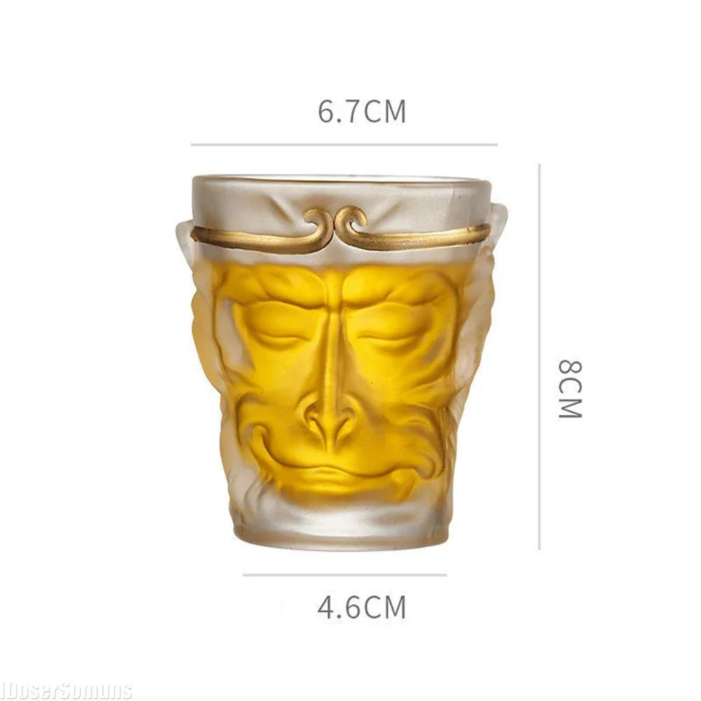 Новый бокал Sun Wukong The Monkey King Crystal Wine Glass, матовый прозрачный, роскошный стакан для воды и чая, аксессуары для украшения кухни