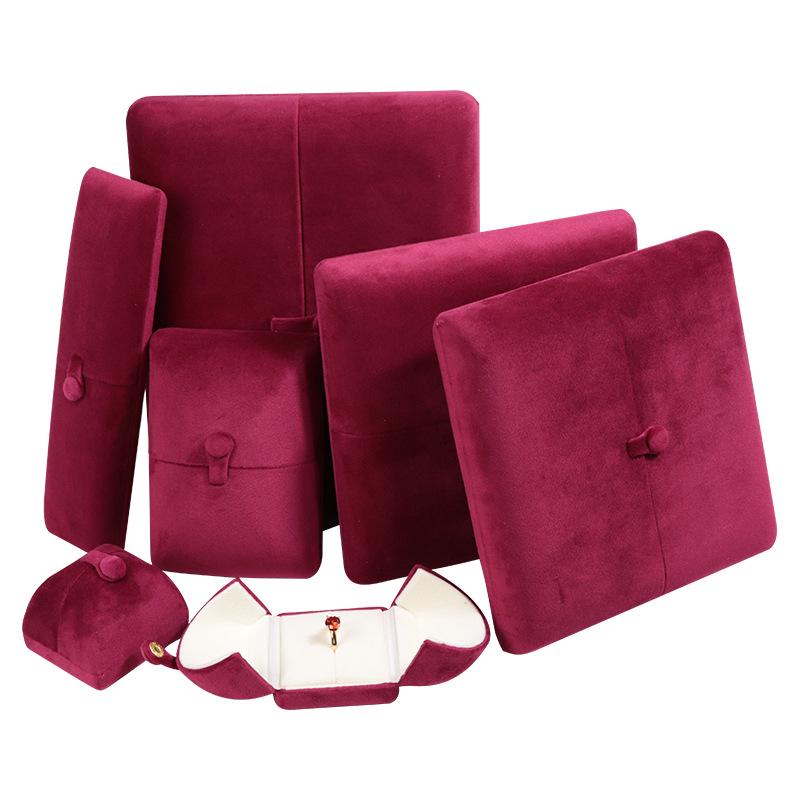 Velvet Dual-Opening Jewelry Box for Rings, Bracelets, Necklaces, and Sets