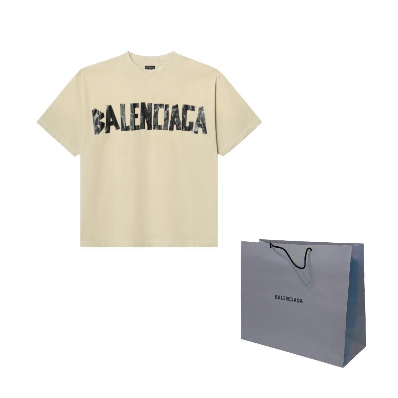 Balenciaga Хлопковая футболка с принтом в виде ленты 764235TSVK19501