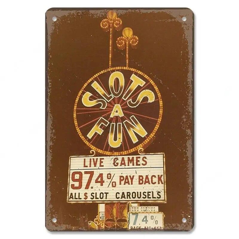 Welcome To Las Vegas Plaque Metal Tin Signs Vintage Decor Nevada Casino Metal Posters Wall Art Decor