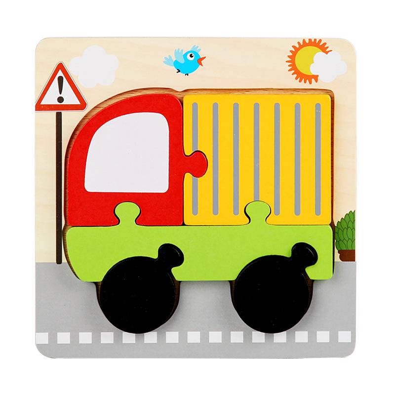 Children's 3D Wooden Animal Puzzle Board - Educational Toy for Early Learning