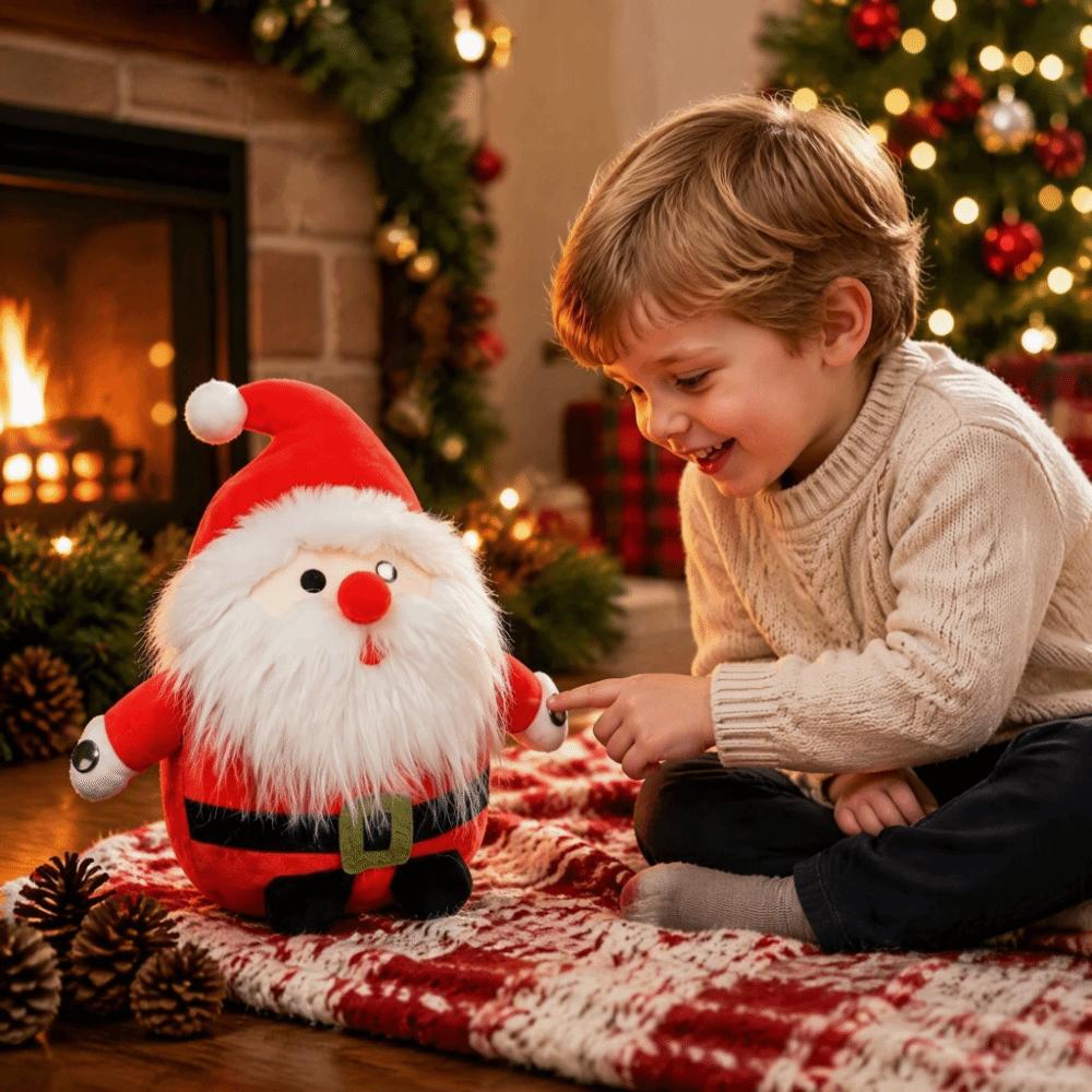 Soft Plush Material Interactive Stuffed Doll Body Induction Beat Piano Toy Christmas Parties