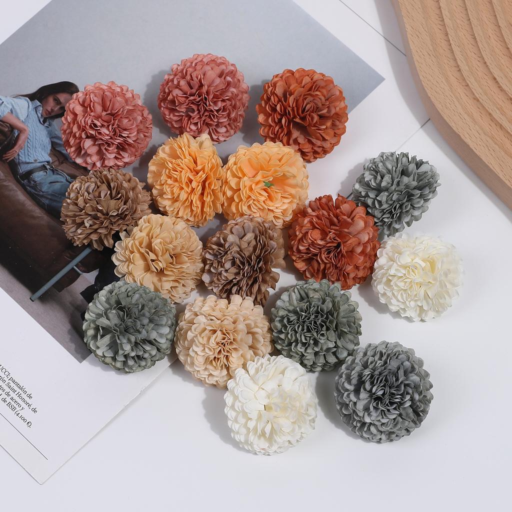 5/10/20Pcs 4cm Hydrangea Artificial Flowers Head For Wedding Party Home Room Decoration Christmas Gift Accessories Silk Flowers