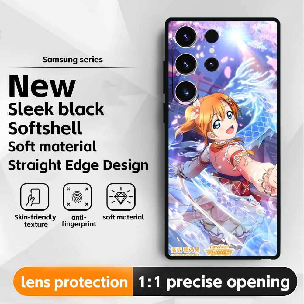 Love Live! School Idol Project Phone Case For Samsung Galaxy S25 S24 S23 S22 S21 S20 Plus Ultra Note20 Soft Black