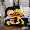 Maya the bee Theme Printed Blanket - Perfect for Couch, Bed, Travel & Outdoor Use | Machine Washable, Cozy & Durable.