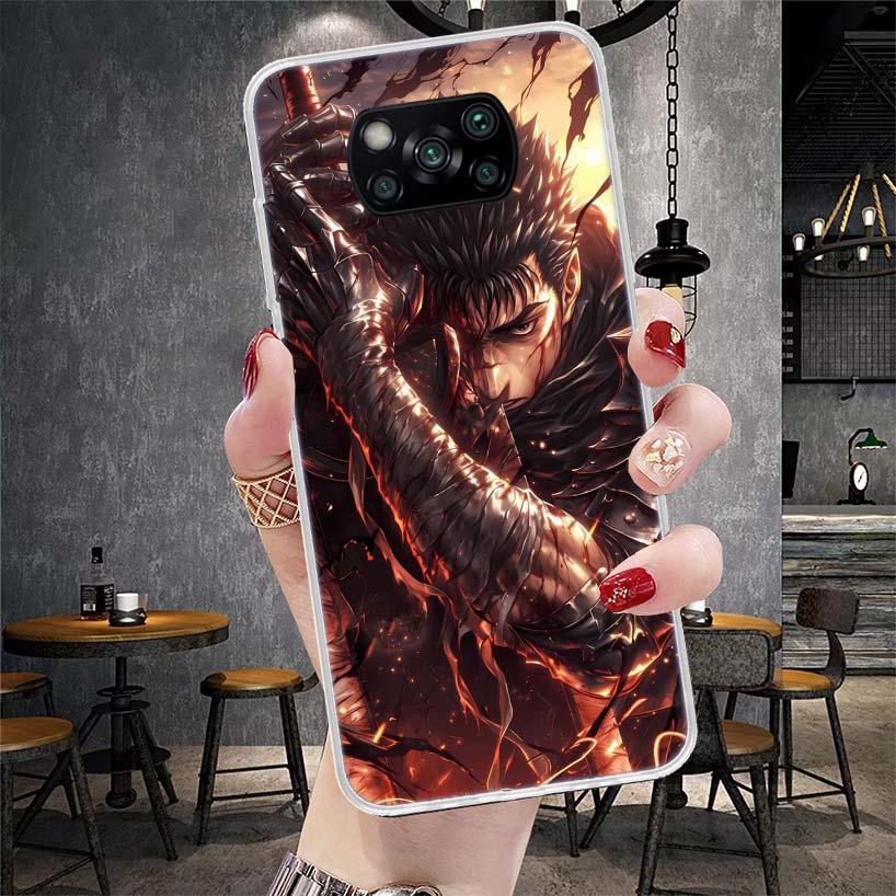 G-Guts B-Berserks Аниме Мягкий чехол для телефона для Xiaomi Redmi 15C 15 13C 13 Poco X5 X6 X7 F7 Ultra M7 12C 12 10 10C 9C 9A 9T 9 Fundas