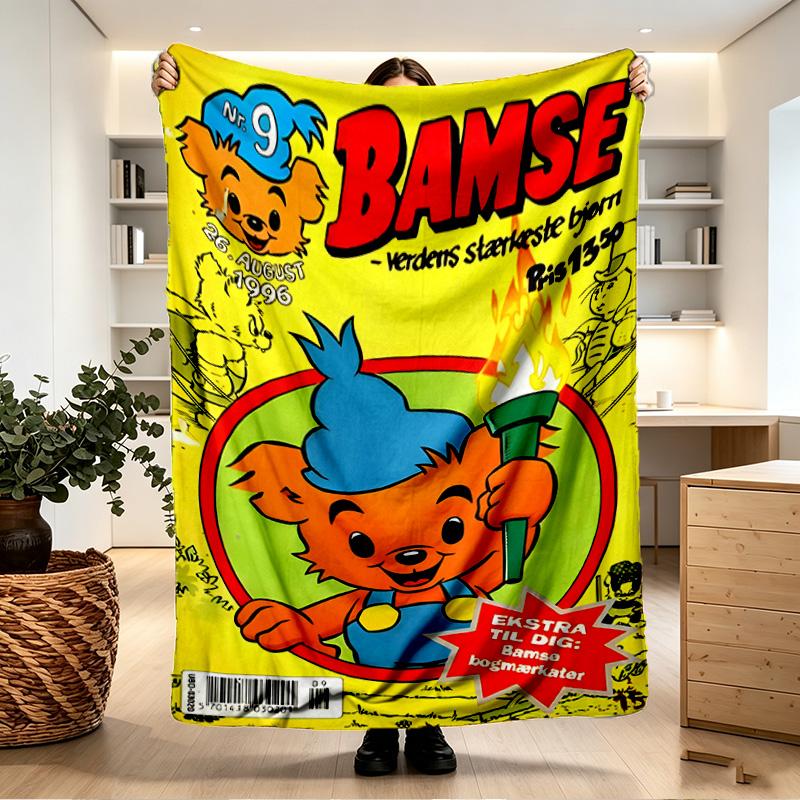 Bamse Print Blanket - Soft & Comfortable, for Bedroom, Travel, Sofa, Home Decoration - Birthday Christmas Gift for Friend