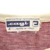 Cagi 80-е 90-е Сделано в Италии Старая футболка с коротким рукавом 4 Бордовый Мужская Б/У