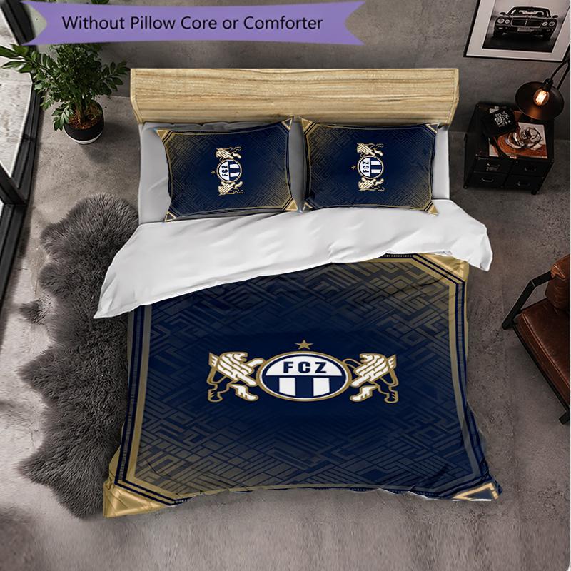 FC Zürich Themed Bedding 3Pcs Duvet Cover Set Decorative Bed Linen For Teen Room Home Decoration