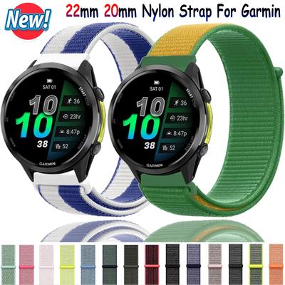 22 мм 20 мм Нейлоновый ремешок для Garmin Forerunner 970 570 165 965 55 Venu 3 Стиль флага Модный браслет Garmin Active 6 Approach S50