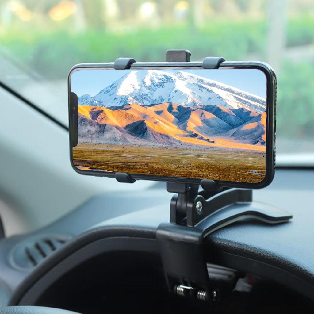 Car Phone Holder Cell Phone Mount for Car Dashboard Adjustable Anti-Slip Smartphone Cradle for Truck Sedan Automotive RV