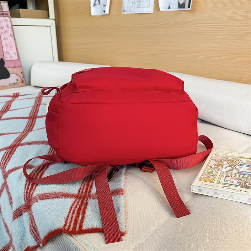 Однотонный школьный рюкзак для женщин, большой емкости