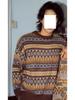 Men's Retro Japanese Winter Thick Color Block Round Neck Jacquard Sweater - Unisex, Loose Fit.