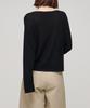 MUSINSA STANDARD WOMAN Women'S Linen Blend Boat Neck Sheer Knit [Black]