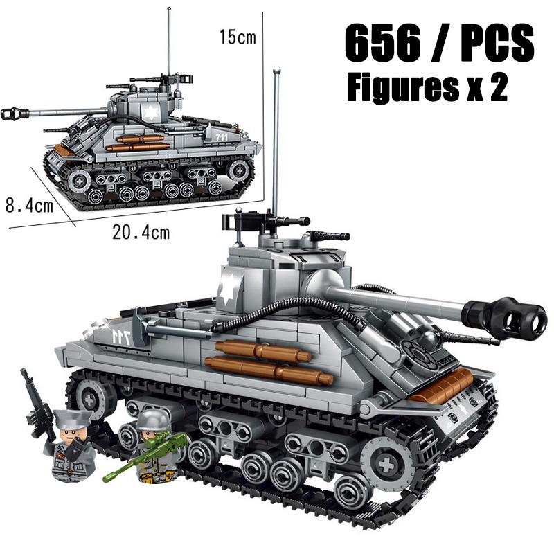 Классический гусеничный танк Второй мировой войны Panzerkampfwagen VI Ausf. E Tiger I Building Block Kit Военная модель Кирпичи Детские игрушки Подарки Коллекция