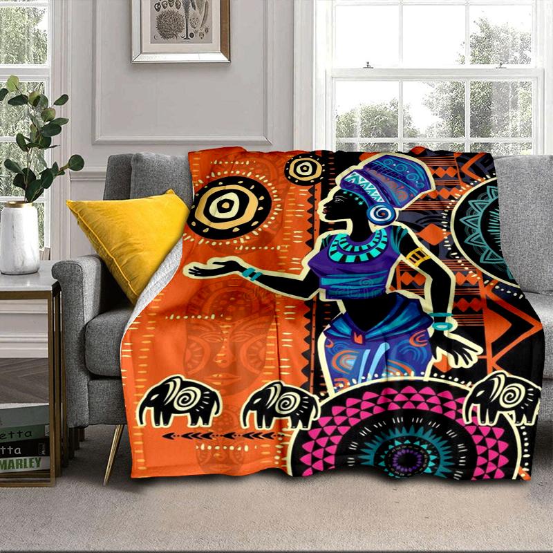 African Women Blanket Flannel Blanket for bed, sofa, Camping, Hiking, Picnic Essentials, gift for family Fan gifts