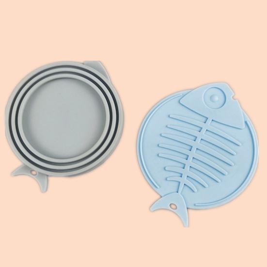 Крышка для банки с кормом для домашних животных с ложкой в форме рыбьей кости Крышка для банки для кошек, сохраняющая свежесть