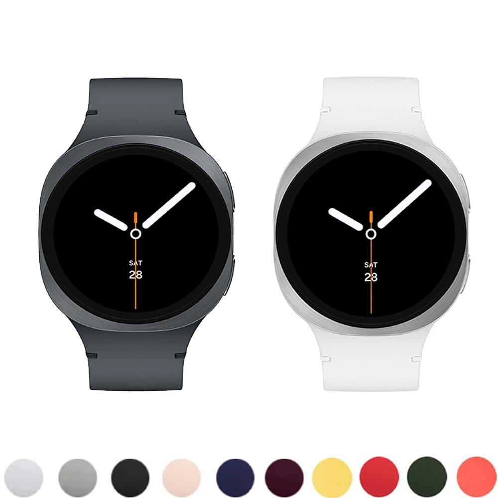 Спортивный силиконовый ремешок для Samsung Galaxy Watch 8 Ремешок 44 мм 40 мм Аксессуары correa pulseira Браслет Galaxy Watch 8 classic 46 мм