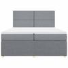 Maison Exclusive - Sommier à lattes de lit avec matelas Gris clair 200x200cm Tissu