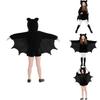 Girls Bat Cosplay Costume With Spandex Blend For Halloween Kids Party Or Stage Shows