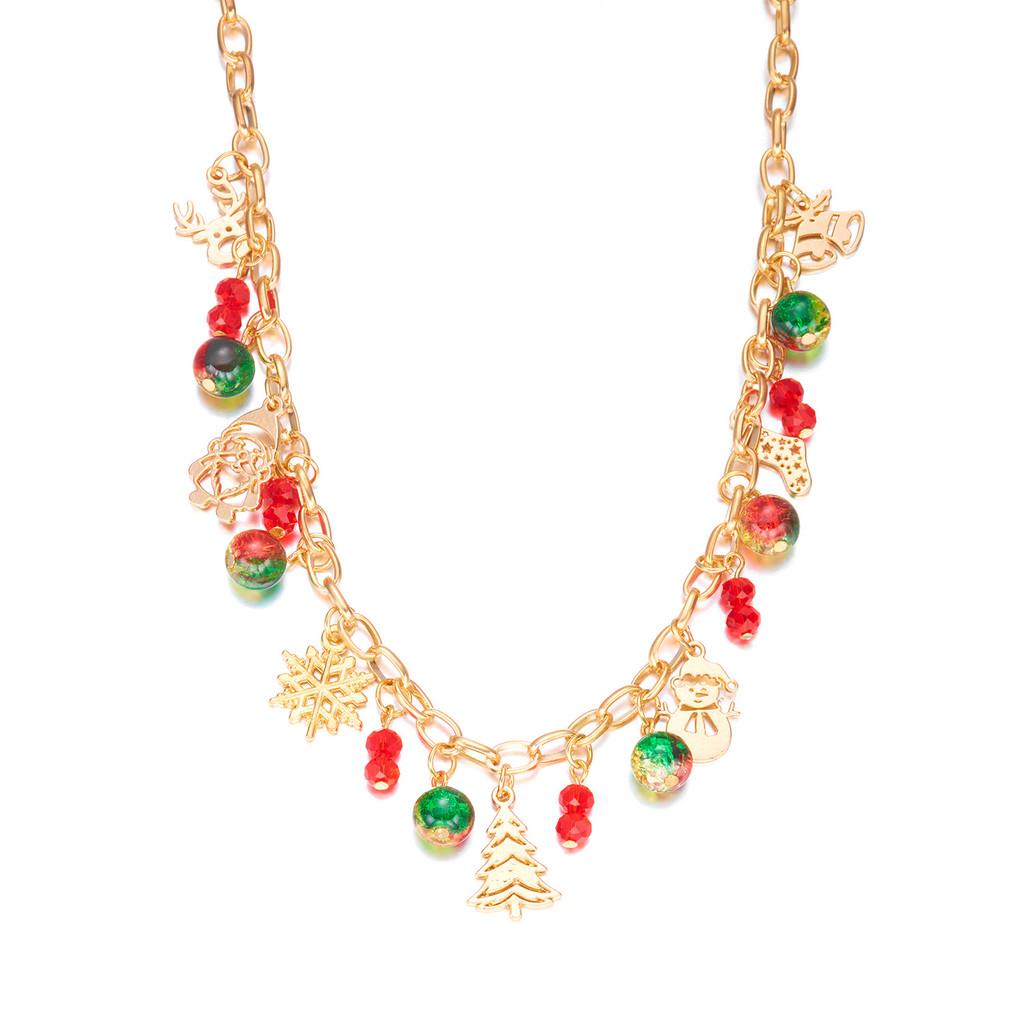 Cute Snowman Christmas Jewelry With Alloy Pendant For Holiday Gift