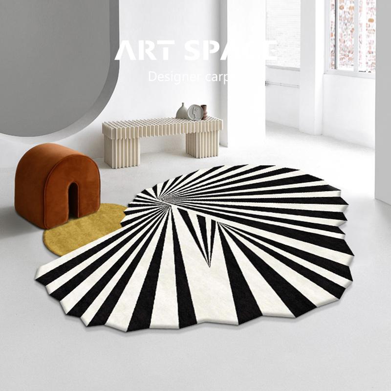 Nordic Style Carpets for Living Room Art Design Plush Carpet Irregular Bedroom Decor Rug Home Fluffy Soft Thickened Floor Mat