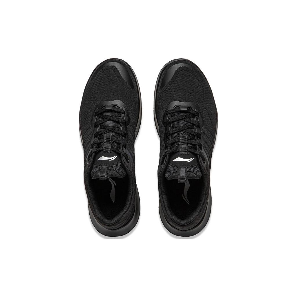 Li Ning Дышащие кроссовки для бега с амортизацией Feather Cushioning, низкие, с технологией LIGHT FOAM, мужские, черные ARST107-1