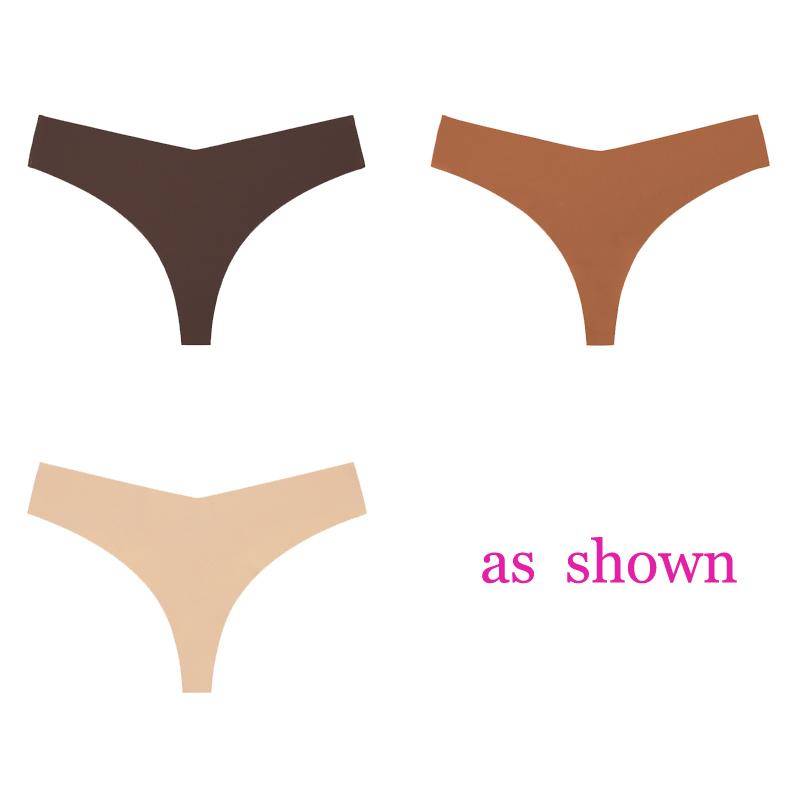 3 шт./лот, женские сексуальные трусики из ледяного шелка с низкой талией, нижнее белье без следов, стринги, женские стринги, дышащее нижнее белье, искушение, нижнее белье