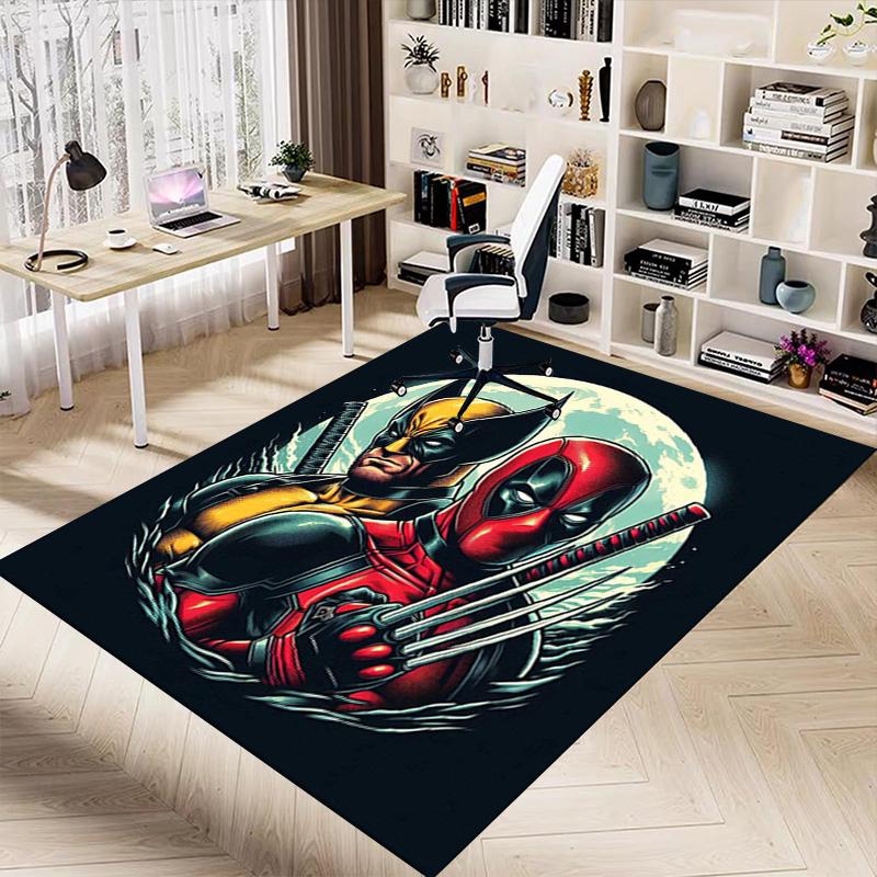 Marvel Heroes Moon Carpet For Playroom Bedroom Living Room Sofa Home Decorkids Game Area Rug Nonslip Floor Mat