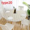 Classic Round Pattern Home Kitchen Elastic Tablecloth Waterproof Nonslip Table Cloth Cover