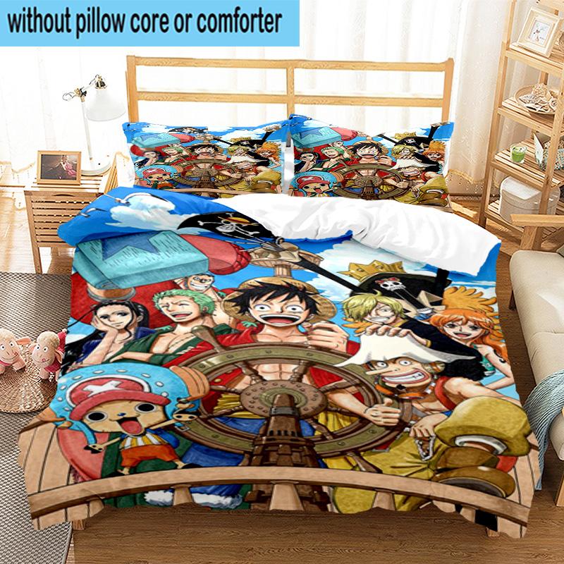 3PCS pirate Adventurous Journey 3pcs Bedding,Including 3PCS Duvet Cover And 2pcs Pillowcases Perfect for Christmas,Ideal for Bedroom, Dormitory