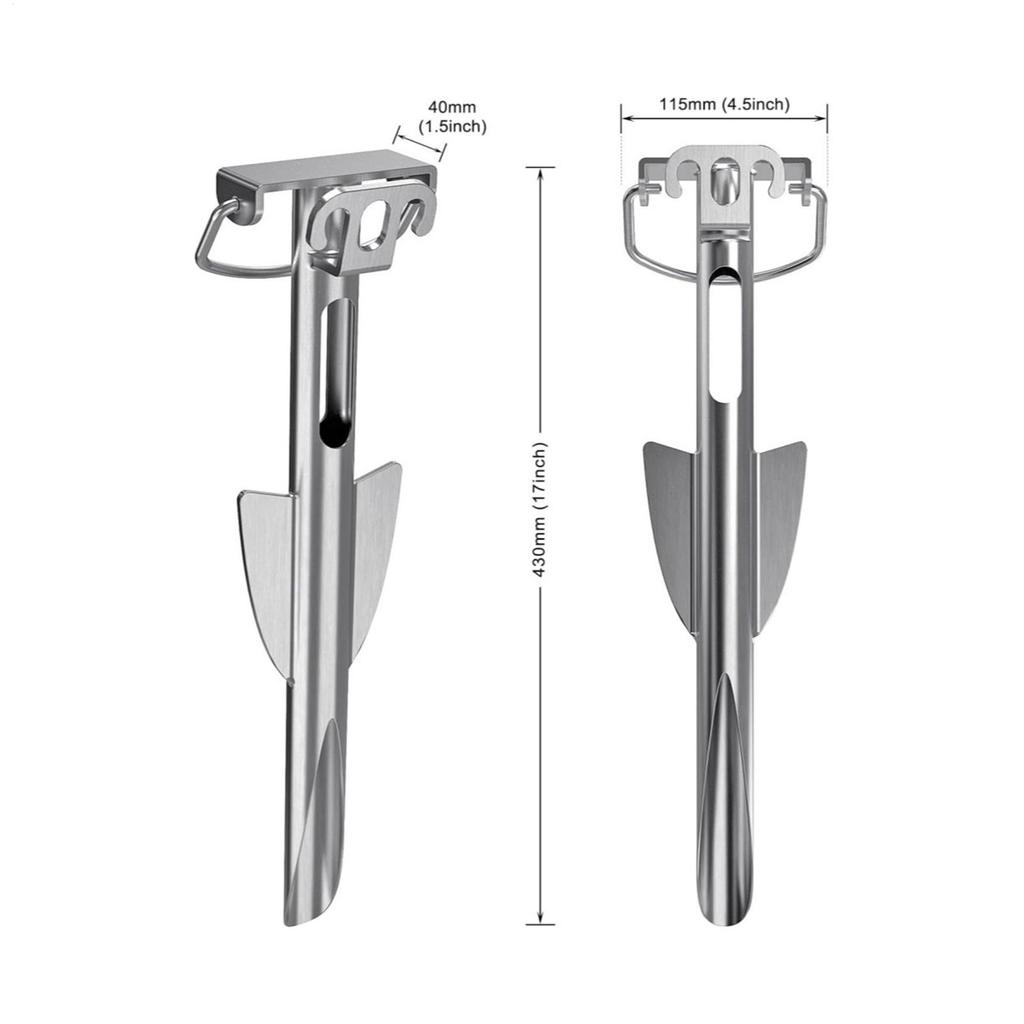 Paddleboard Anchors Stainless Steel Rustproof Sand Anchors For Kayak Inflatable Boat Raft Pontoon Shore Tent Fishing