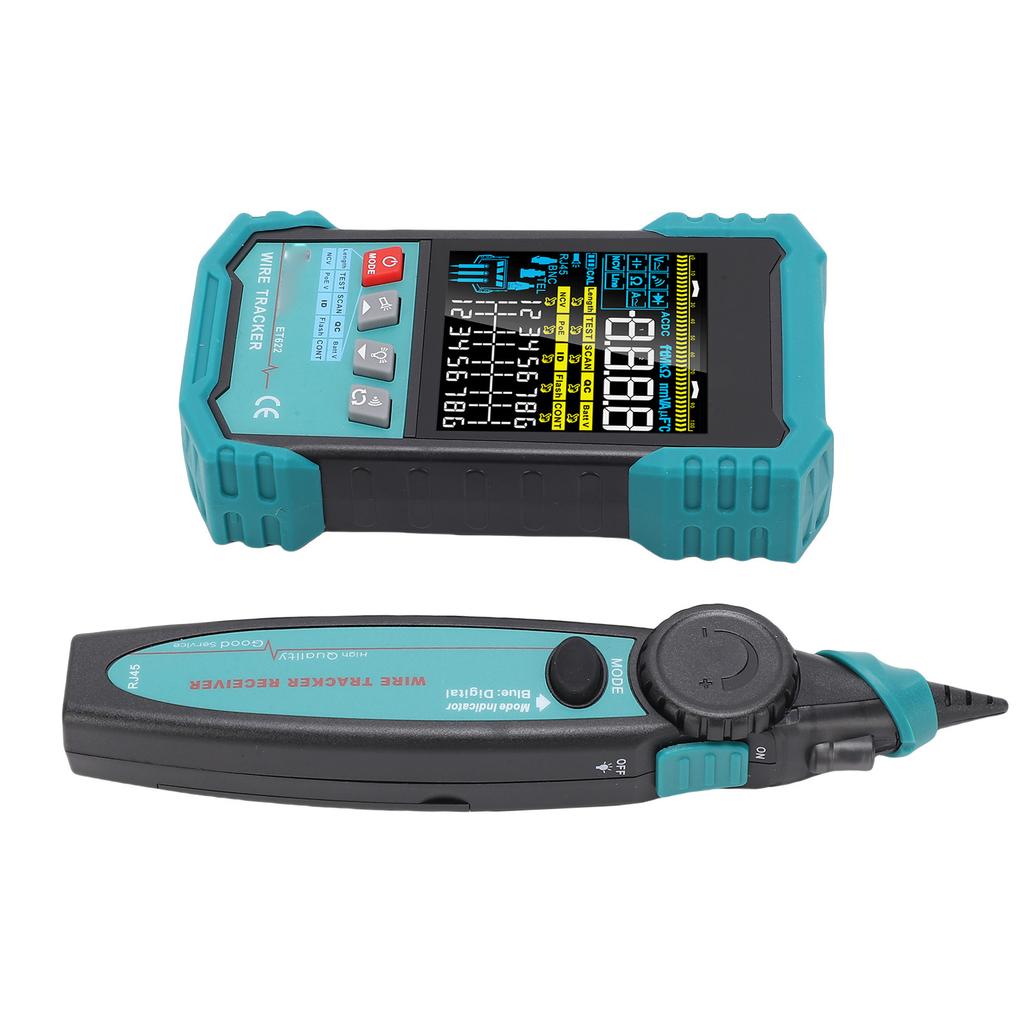 Тестер Ethernet-кабеля RJ45 RJ11 LAN Сети CAT5 CAT6 Трассировщик проводов PoE NCV Тестирование длины 400 м Сканирование неисправных линий