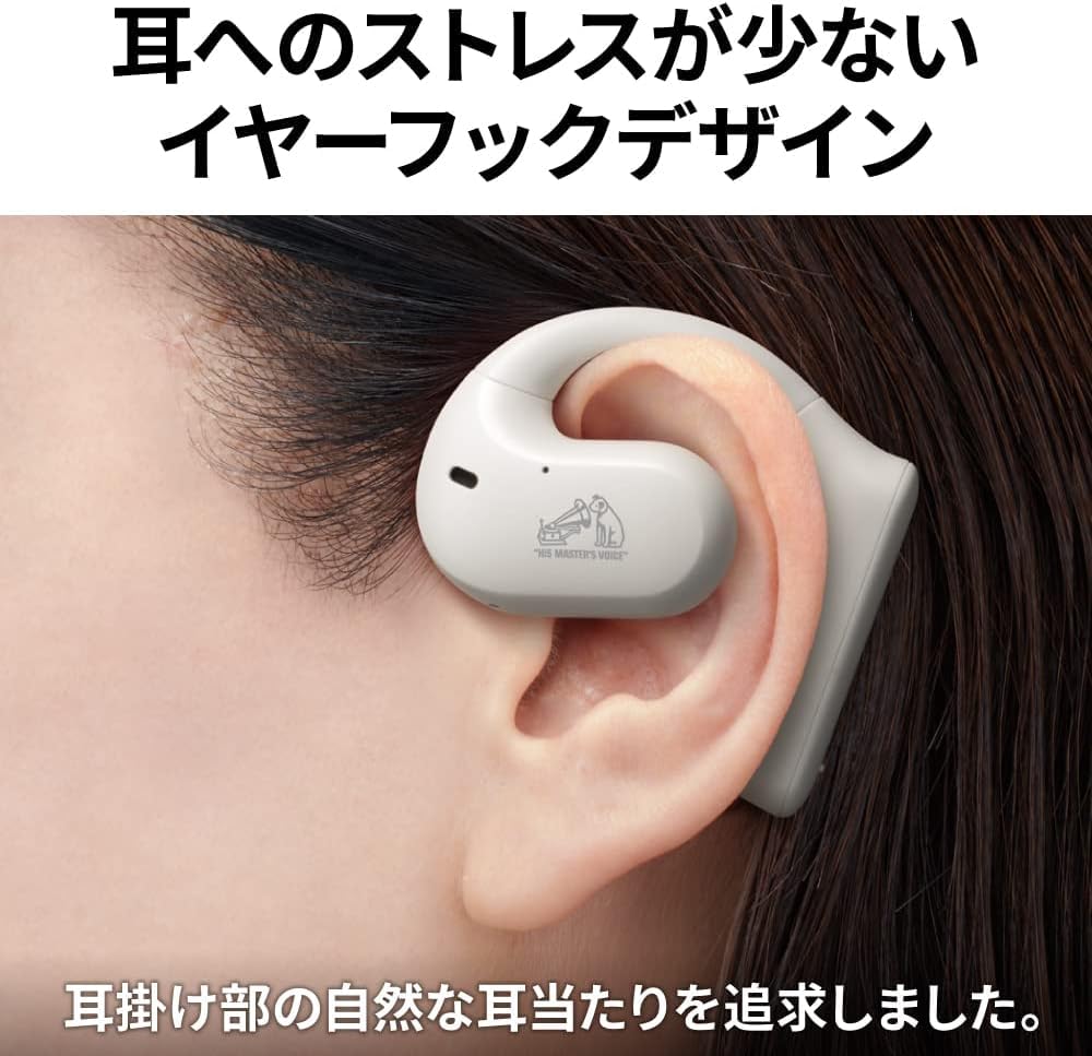 Беспроводные наушники JVC Kenwood Victor для прослушивания во время работы или с заушным креплением, до 17 часов работы, белые HA-NP35T, Bluetooth, nearphones, открытого типа